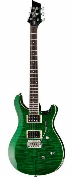 Harley Benton CST-24T Emerald Flame set forfra