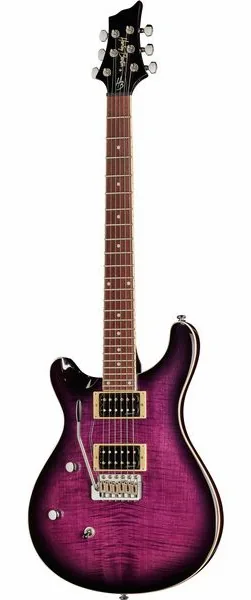 Harley Benton CST-24T LH Purple Burst set forfra