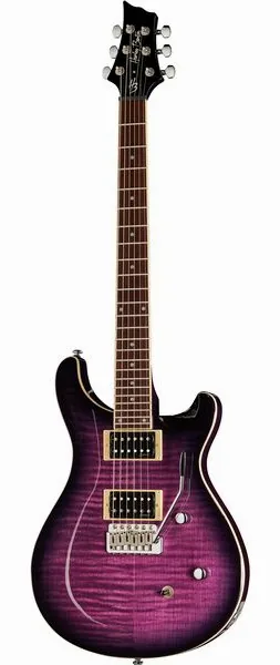 Harley Benton CST-24T Purple Burst set forfra