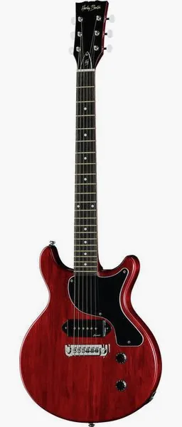 Harley Benton DC-Junior Faded Cherry set forfra