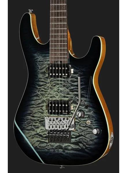 Harley Benton Fusion-IV HH RW FR QBLB, detalje 4