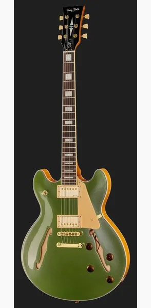 Harley Benton HB-35Plus Metallic Gree w/Bag, detalje 2