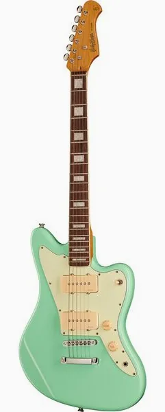 Harley Benton JA-60CC Seafoam Green set forfra