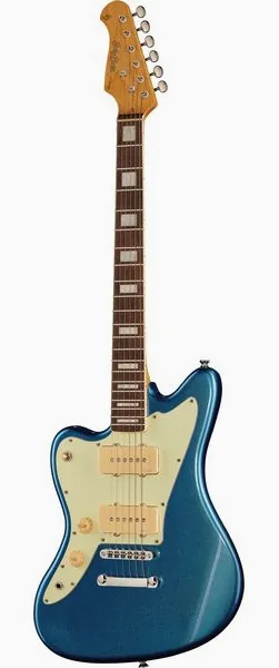 Harley Benton JA-60CC LH Lake Placid Blue set forfra
