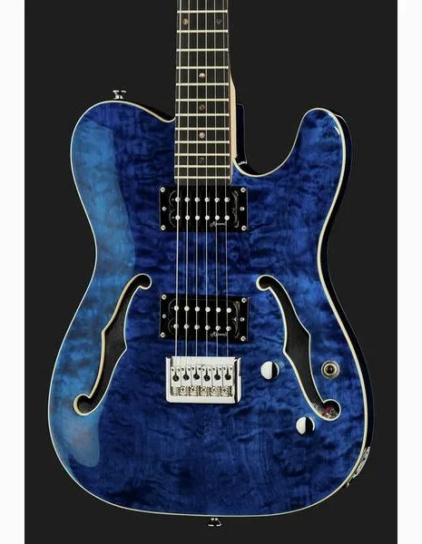 Harley Benton TE-90QM HH Trans Blue, detalje 4