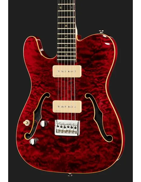 Harley Benton TE-90QM LH Trans Red, detalje 4