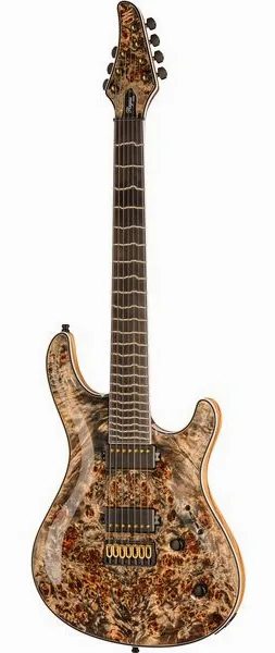 Mayones Guitars Regius Core 7 Trans Graphite set forfra