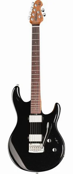 Music Man Luke IV HH Black Sparkle set forfra