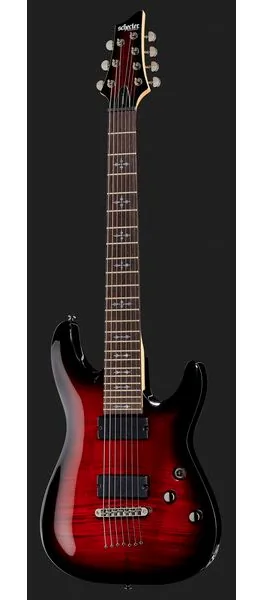 Schecter Demon-7 Crimson Red Burst, detalje 2