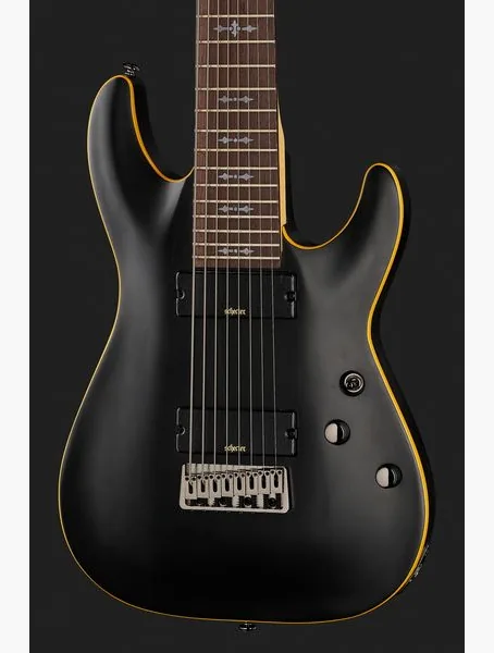 Schecter Demon-8 Aged Black Satin, detalje 4