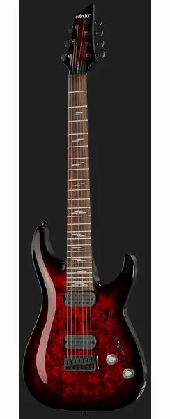 Schecter Omen Elite-7 Black Ch Burst, detalje 2