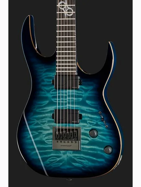 Solar Guitars S1.6AQOB Quilted Ocean Blue Br, detalje 4