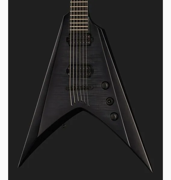 Solar Guitars V2.6FBB Baritone Flame Black, detalje 4