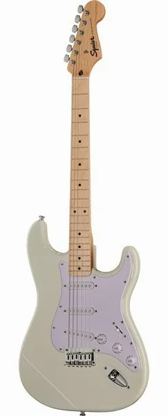 Squier Sonic Strat HT Arctic White set forfra